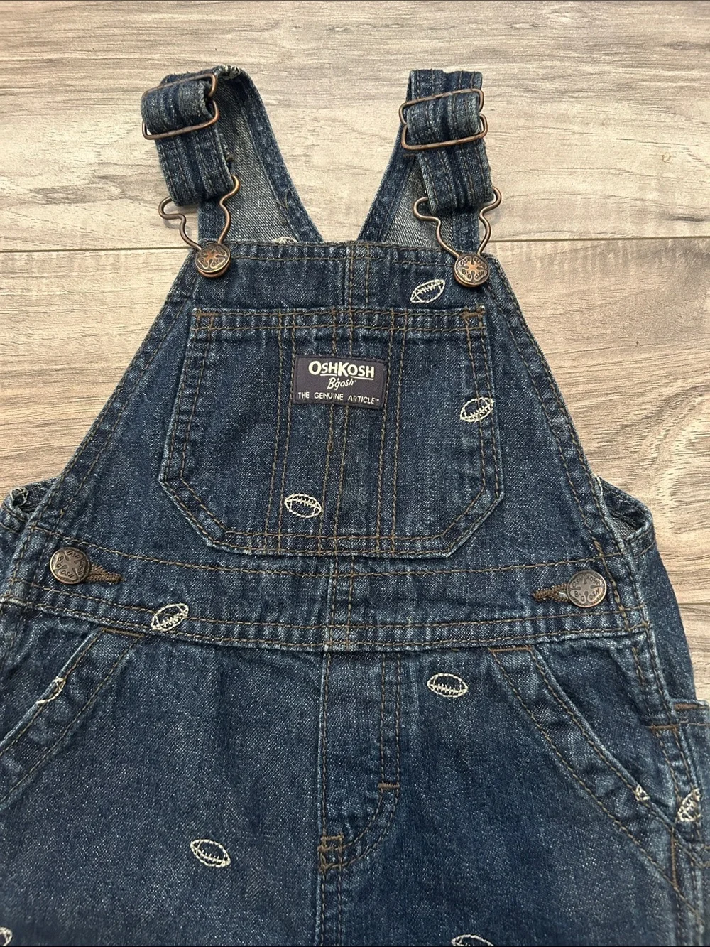 OshKosh B'gosh Denim Overalls with Mustard Quilted Jacket